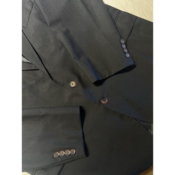Vtg Chaps Ralph Lauren Giovedi Suit 46L 38x31 Navy Blue John L Ashe Exclusive - Picture 6 of 16